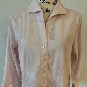 Talbots 10 pink wrinkle resistant top blouse 👚Pretty!